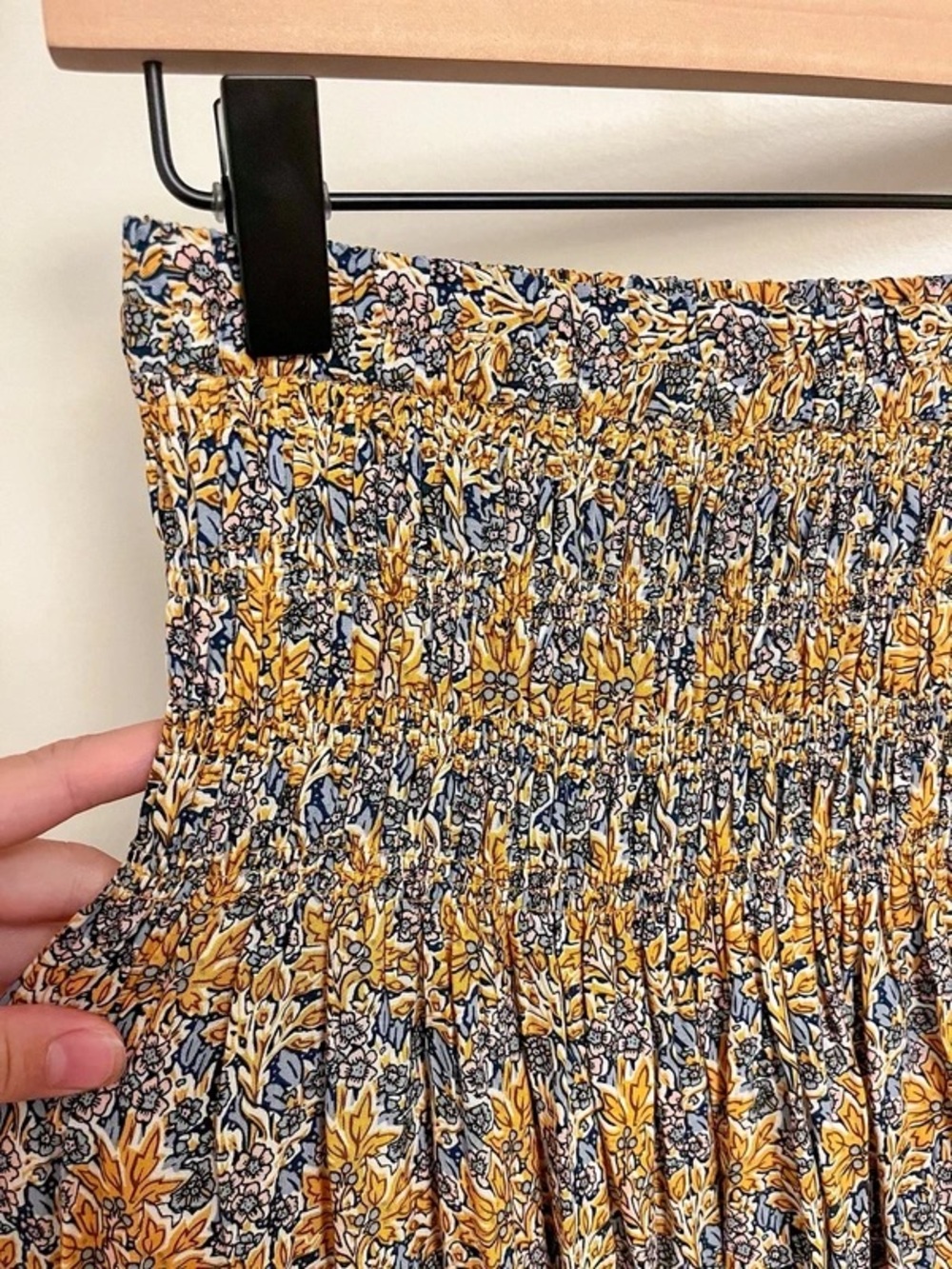Natural Life 2 Piece Yellow and Blue Floral Skirt and Top Set - Picture 5 of 7